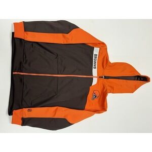 Cleveland Browns Childs Zip Up Hoodie Brown/Orange Youth  (14-16)